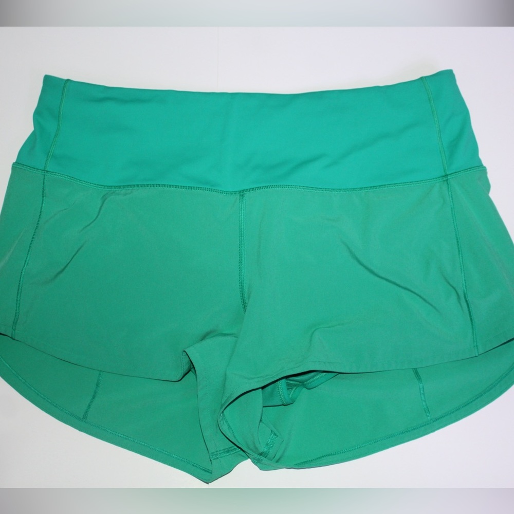 Kelly Green Lululemon High rise 2.5 speed ups
